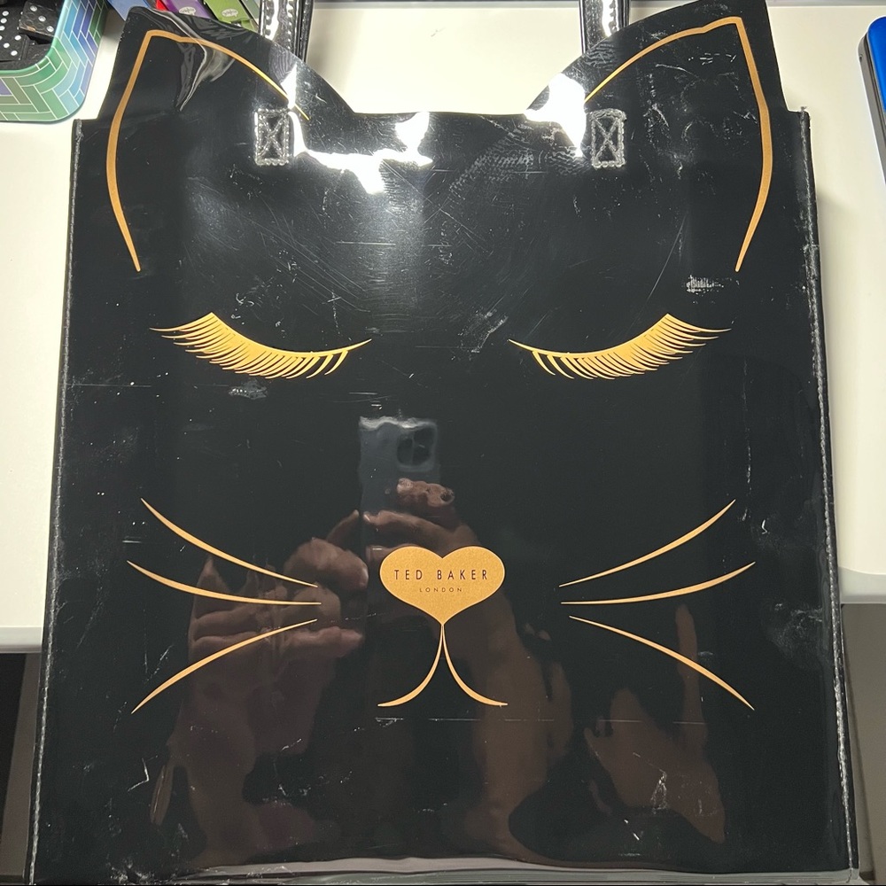Ted Baker Black Cat plastic tote
